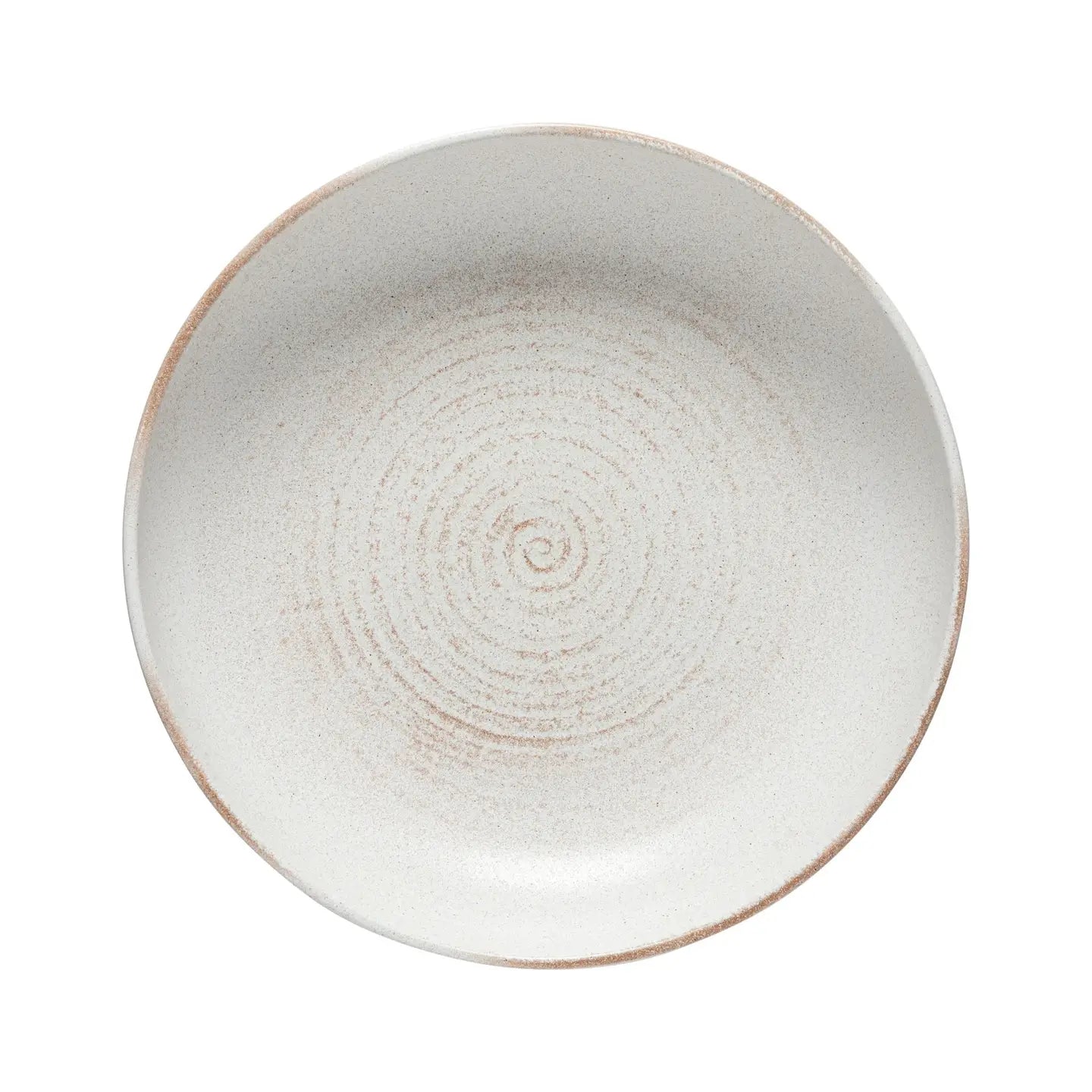 Grande Assiette crème en grès fin