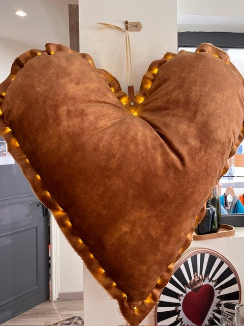 Grand Coeur Lumineux Bronze - Décoration intérieure | DECOLUCCE By Hanna
