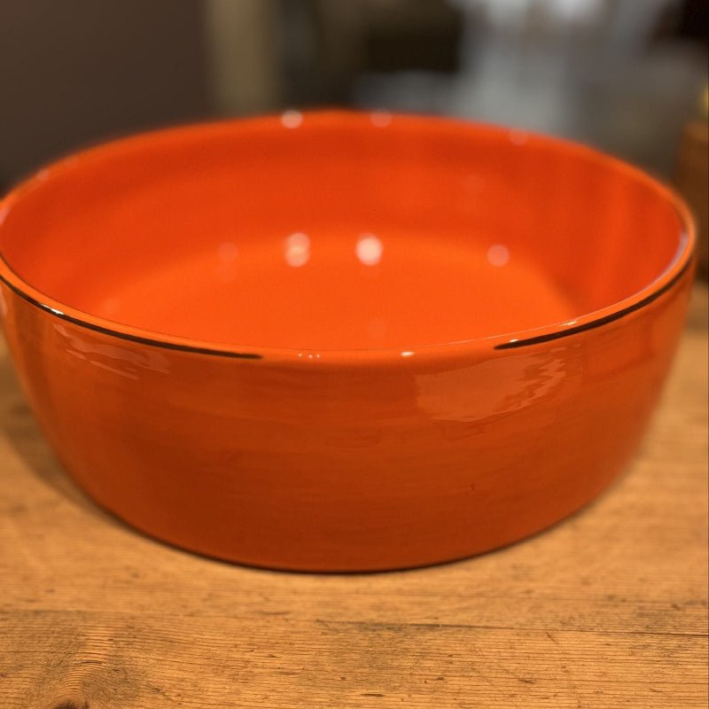Plat en Céramique Artisanal Orange – Fait Main en France - Décoration intérieure | DECOLUCCE