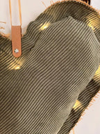Cœur Lumineux Velours Côtelé Vert - Décoration intérieure | DECOLUCCE By Hanna