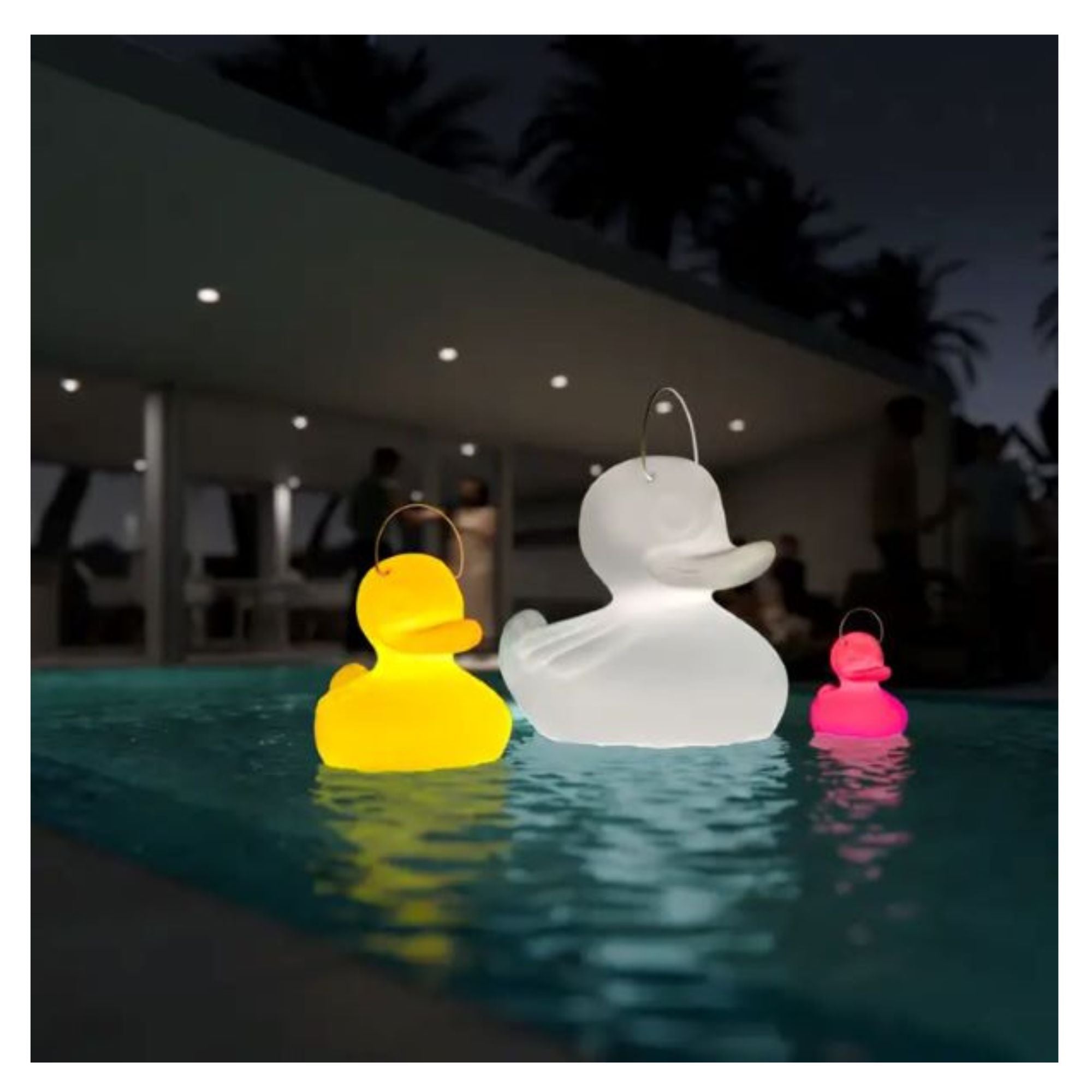 Lampe Canard flottant lumineux Blanc XL