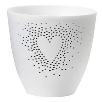 Photophore en porcelaine cœur 