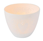 Photophore Cœur en Porcelaine Petit Modèle - Décoration Romantique - Décoration intérieure | DECOLUCCE
