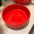 Plat en céramique artisanale rouge – Ø 25 cm - Décoration intérieure | DECOLUCCE By Hanna