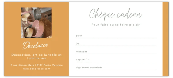 Carte Cadeau Decolucce - Décoration intérieure | DECOLUCCE