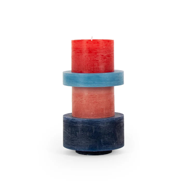 Bougie Stack 04 modules rouge et bleu