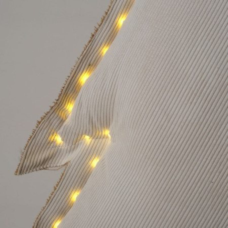 sapin lumineux en velours blanc taille M- décoration de Noël  Decolucce 