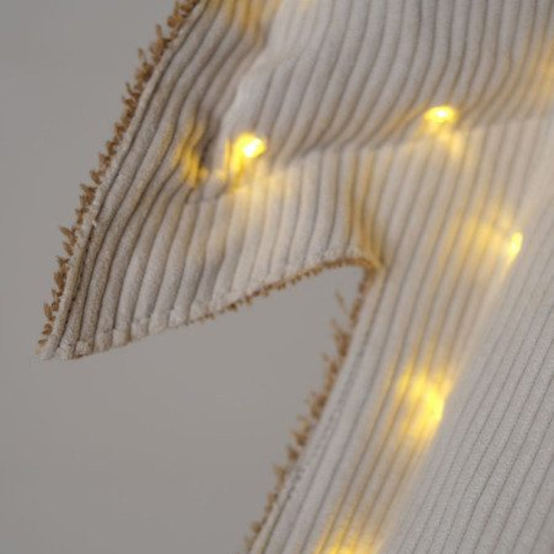 sapin lumineux en velours blanc taille M - décoration de Noël Decolucce 