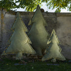 Sapin Lumineux Vert Velours Côtelé Grand Modèle 145cm - Artisanal Made in France - Décoration intérieure | DECOLUCCE