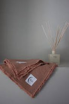 La serviette de table en lin brut Poudre ( pack de 6) - Décoration intérieure | DECOLUCCE