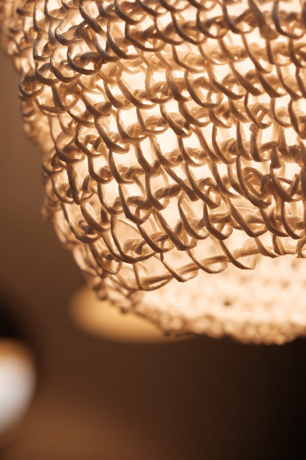 suspension en papier corde blanche 