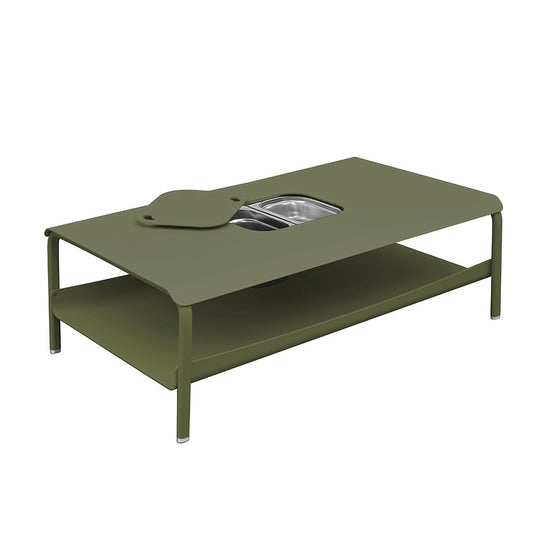 Grande table basse kaki avec bac a glace Allure d'azur