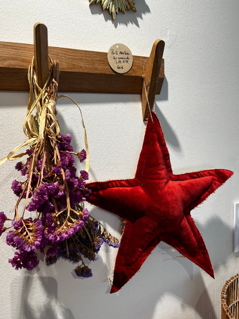 écorative à suspendre rouge – Fait main en France