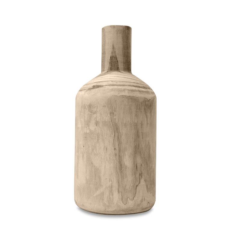 Vase en bois naturel