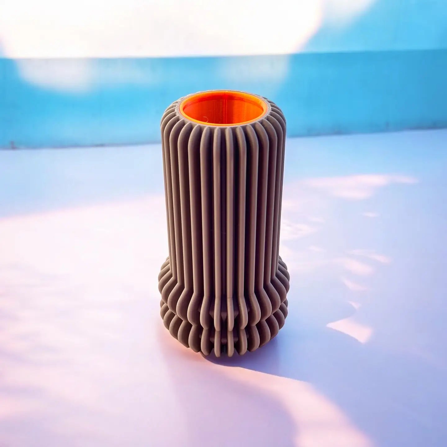 Vase chocolat 3D design – vase décoratif moderne en PLA écoresponsable