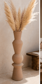 Vase en argile sable – Grand vase déco naturel H72 cm - Décoration intérieure | DECOLUCCE