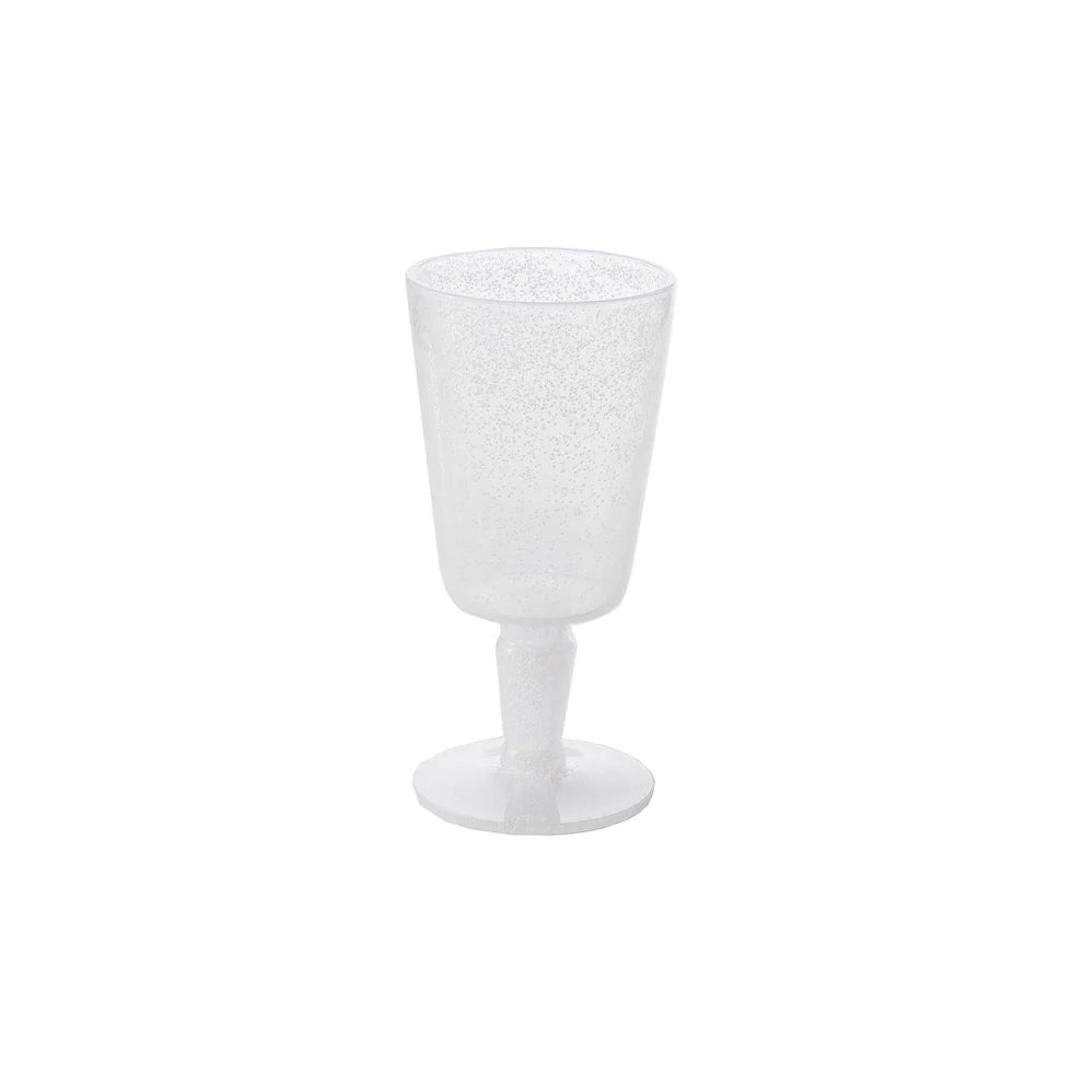 Verre à pied en synthétique blanc lot de 6