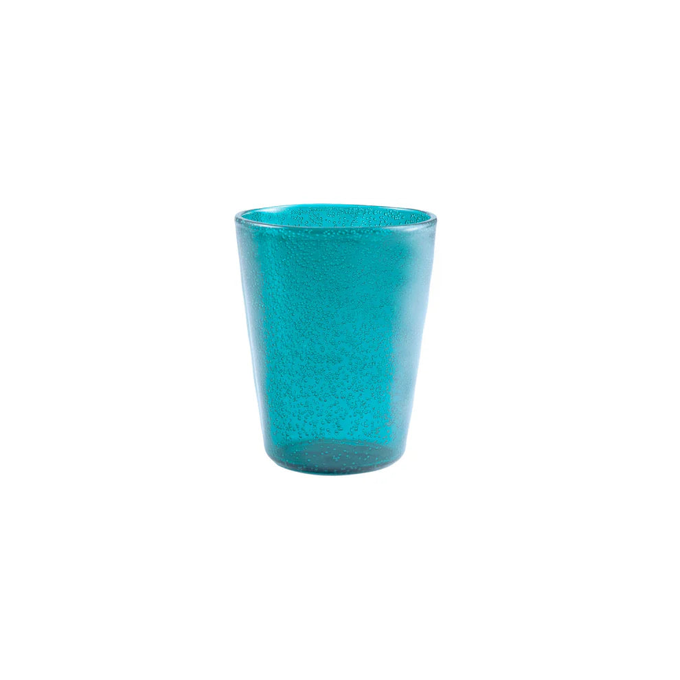 Verre en synthétique turquoise lot de 6