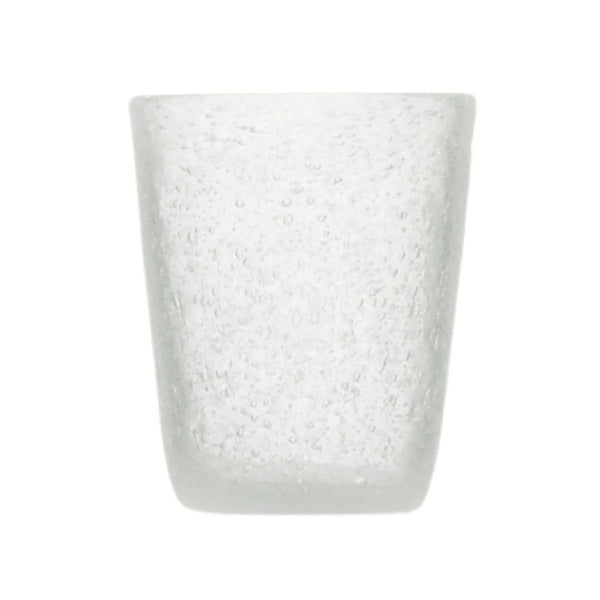 verre à bulle soufflé blanc 